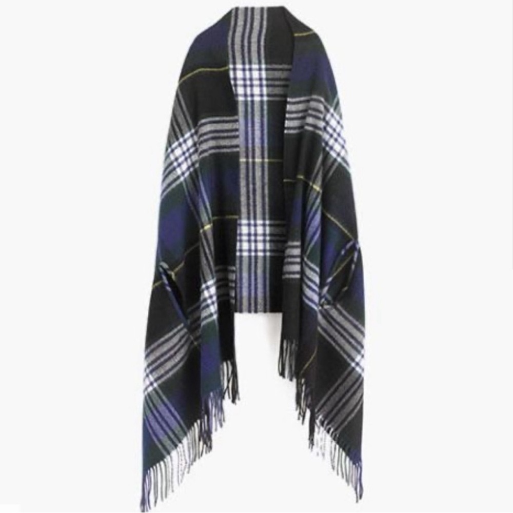 J. Crew Tartan Plaid Cape-Scarf